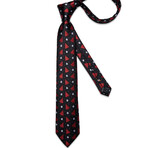 Arthur Handmade Silk Tie // Black + Red