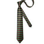 Jasper Handmade Silk Tie // Green + Red