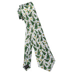 Elden Handmade Silk Tie // White + Green