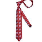 Santa Handmade Silk Tie // Red
