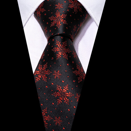 Northern Handmade Silk Tie // Black + Red