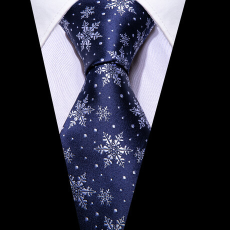 Winter Handmade Silk Tie // Navy