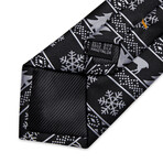 Buddy Handmade Silk Tie // Black + White