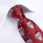 Santa Handmade Silk Tie // Red