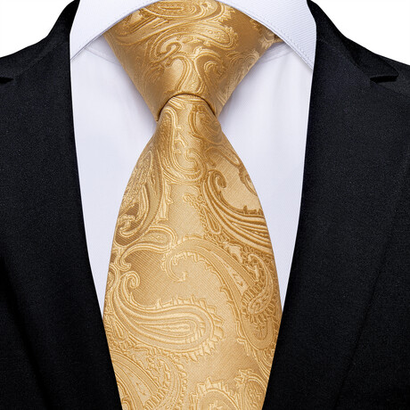 Cole Handmade Silk Tie // Gold