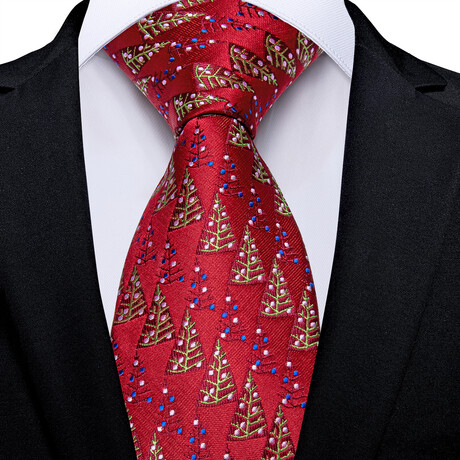 Timothy Handmade Silk Tie // Red