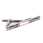 Labyrinth Crafted Tie Clip // Silver