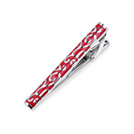 Beverly Crafted Tie Clip // Silver + Red