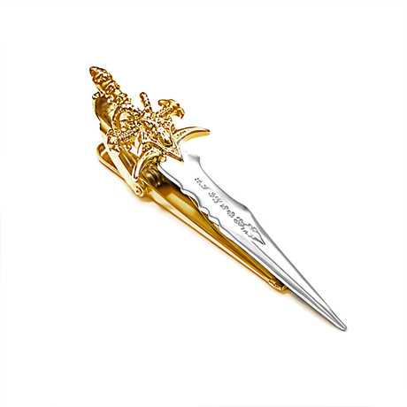 Sword Crafted Tie Clip // Gold + Silver