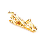 Sax Crafted Tie Clip // Gold