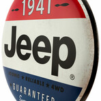 Jeep Superior Quality Large Round Metal Button Sign