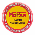 Mopar Parts & Accessories Round Metal Button Sign