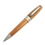 Montegrappa // Heartwood Olive Wood + Stainless Steel Ballpoint Pen // ISFOWBIO // New