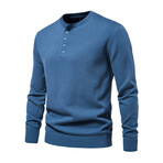 Henley Sweater // Blue (XL)