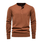 Henley Sweater // Chocolate (XL)
