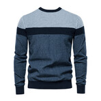 Color Block Sweater // Dark Blue (S)