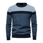 Color Block Sweater // Dark Blue (L)