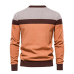Color Block Sweater // Orange (S)