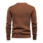 Textured Knit Sweater // Chocolate (XS)