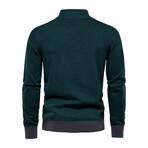 Wyatt Sweater // Dark Gray + Green (XS)