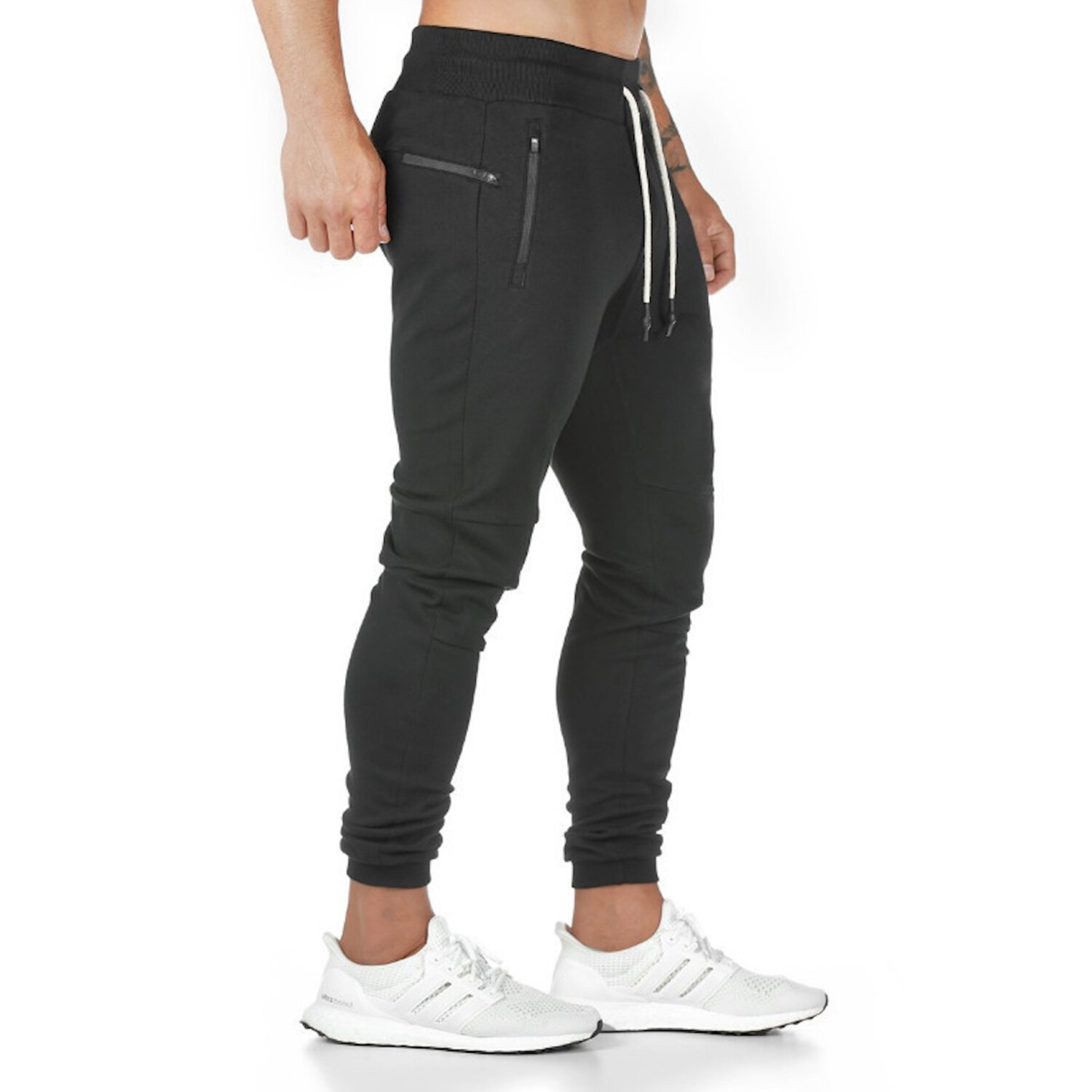 Zip Pocket Joggers // Black (S) - Amedeo Exclusive Joggers - Touch of ...