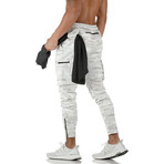 Jogger Pants // Zipper Side Pockets // Light Gray Camaflouge (L)