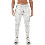 Jogger Pants // Zipper Side Pockets // Light Gray Camaflouge (M)