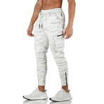 Jogger Pants // Zipper Side Pockets // Light Gray Camaflouge (M)