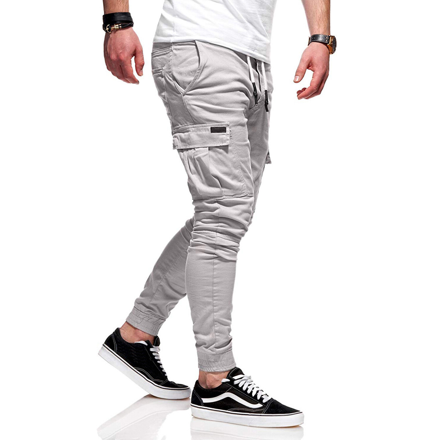 Cargo Joggers // Light Gray (3XL) - Amedeo Exclusive Joggers - Touch of ...