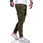 Jogger Pants // Velcro Side Pockets // Green (3XL)