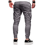 Jogger Pants // Velcro Side Pockets // Gray (2XL)