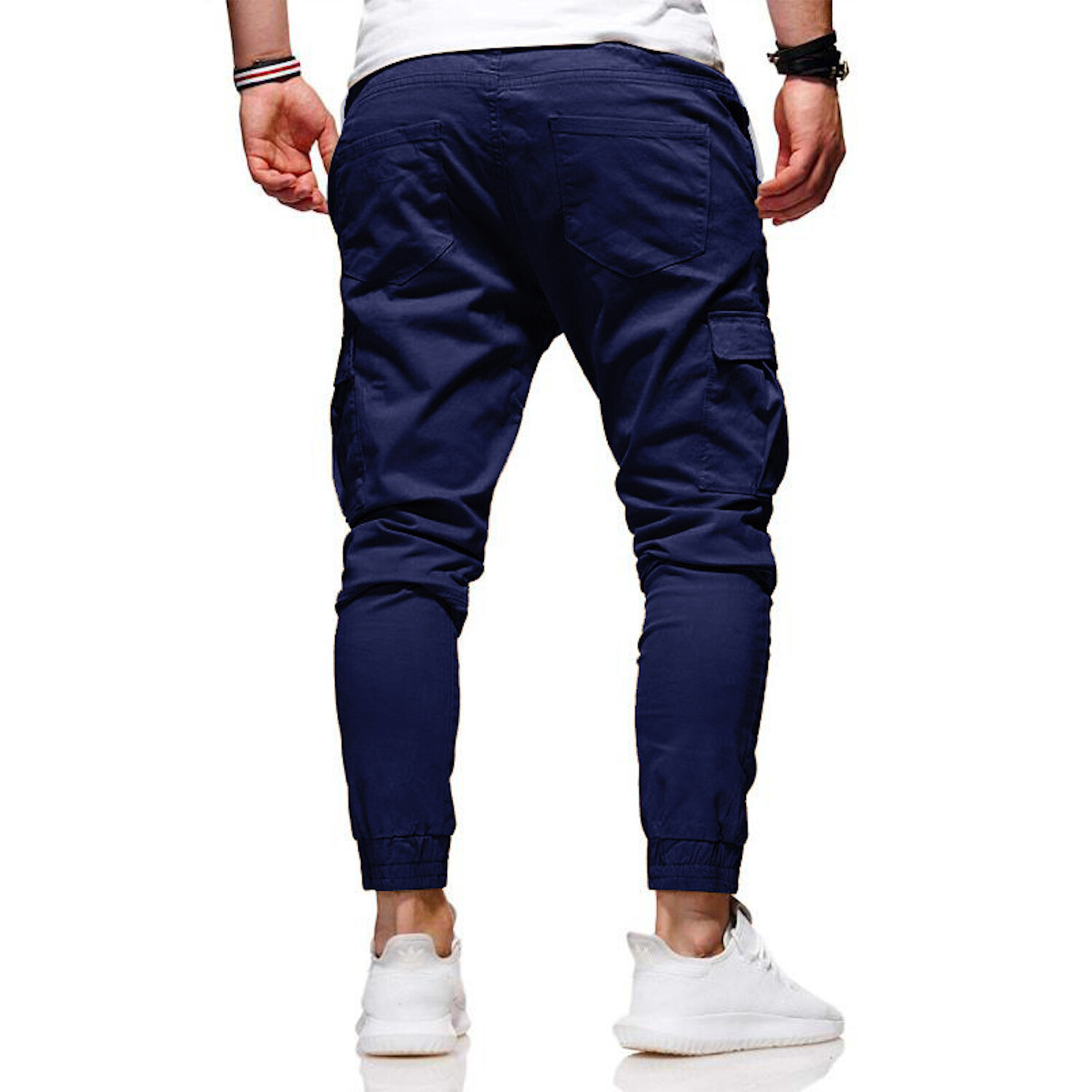 Jogger Pants // Velcro Side Pockets // Blue (XL) - Amedeo Exclusive ...