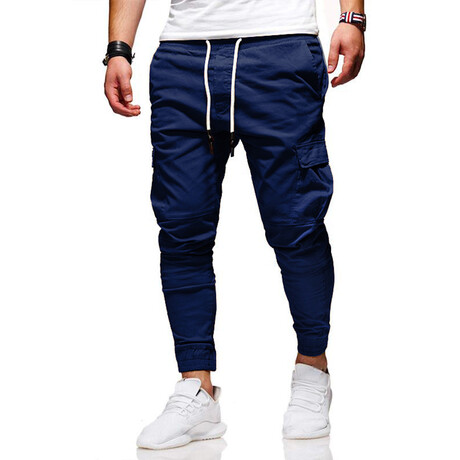 Jogger Pants // Velcro Side Pockets // Blue (S)