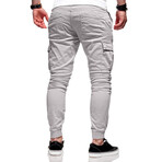 Jogger Pants // Velcro Side Pockets // Light Gray (M)