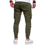 Jogger Pants // Velcro Side Pockets // Green (L)