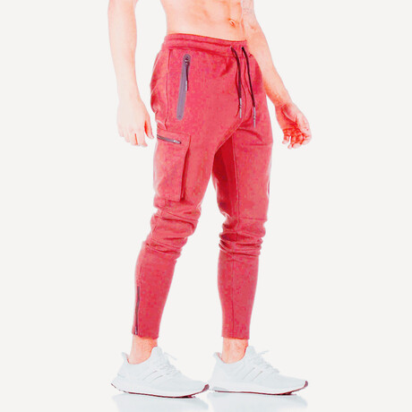 Jogger Pants // Zipper Side Pockets // Red (S)