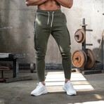 Jogger Pants // Zipper Side Pockets // Green (XL)