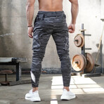 Jogger Pants // Zipper Side Pockets // Gray Camaflouge (XL)