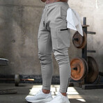 Jogger Pants // Zipper Side Pockets // Light Gray (S)