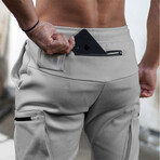 Jogger Pants // Zipper Side Pockets // Light Gray (3XL)