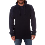 Brian Raglan Sweater Hoodie // Navy (XL)