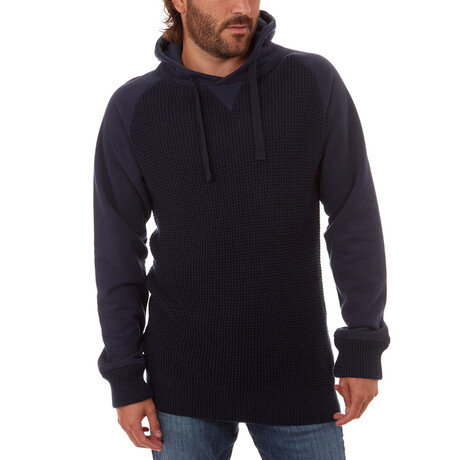 Brian Raglan Sweater Hoodie // Navy (S)