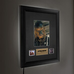 Star Wars // Chewbacca // Original Framed FilmCells Presentation // Backlit LED Frame + 2x Clip 35mm Film