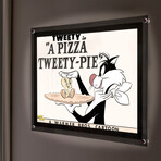 Looney Tunes (A Pizza Tweety-Pie) // MightyPrint™ Wall Art // Backlit LED Frame