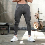 Jogger Pants // Zipper Side Pockets // Gray (XL)
