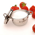 Covered Mini Stainless Steel Pots // 2.5" // Set of 4
