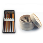 Bamboo Steamer Set // Steamer + Chopsticks // 11 Piece Set