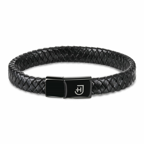Leather Bracelet // Black (Small)