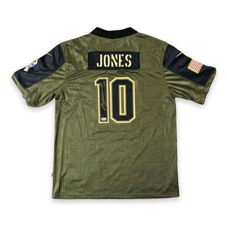 Mac Jones // New England Patriots // Autographed Salute to Service Jersey