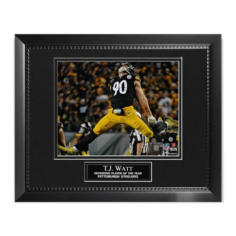 T.J. Watt // Pittsburgh Steelers // Unsigned Photograph + Framed
